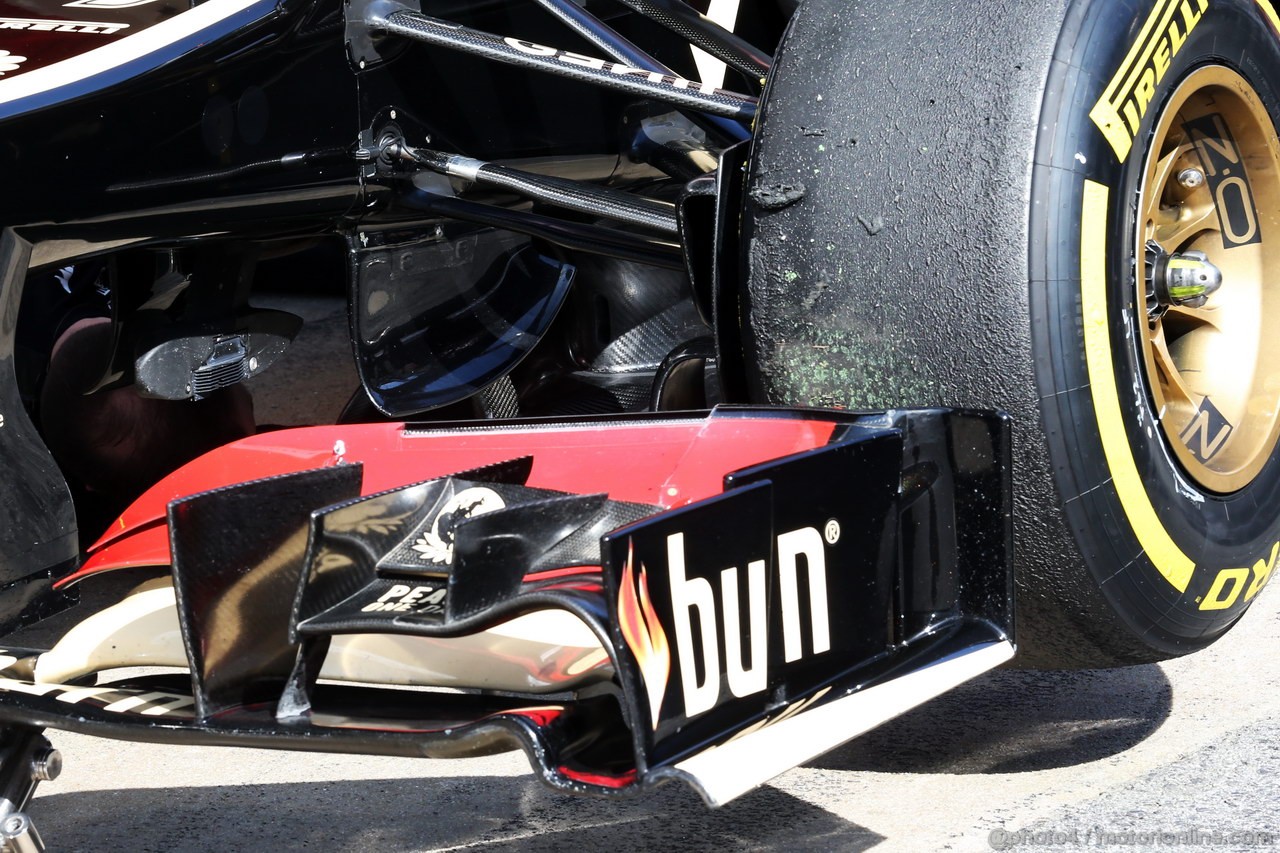 BARCELONA TEST MARZO 2013, Lotus F1 E21 front wing.
02.03.2013. 