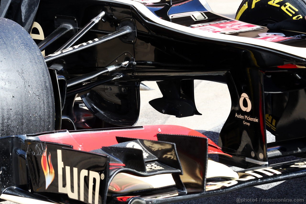 BARCELONA TEST MARZO 2013, Lotus F1 E21 front wing.
02.03.2013. 