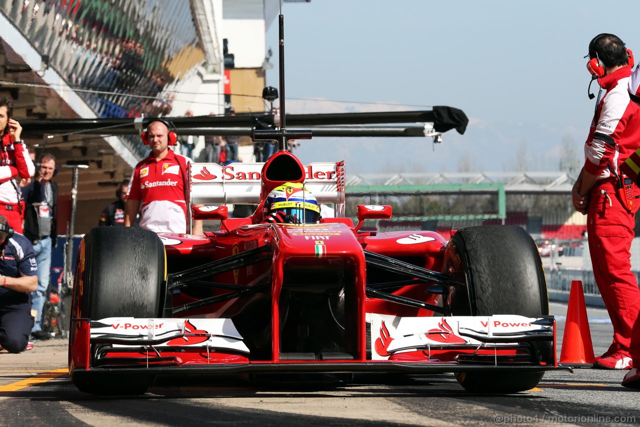 BARCELONA TEST MARZO 2013, Felipe Massa (BRA) Ferrari F138.
02.03.2013. 