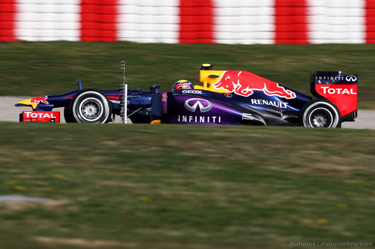 BARCELONA TEST MARZO 2013, Mark Webber (AUS) Red Bull Racing RB9.
02.03.2013. 