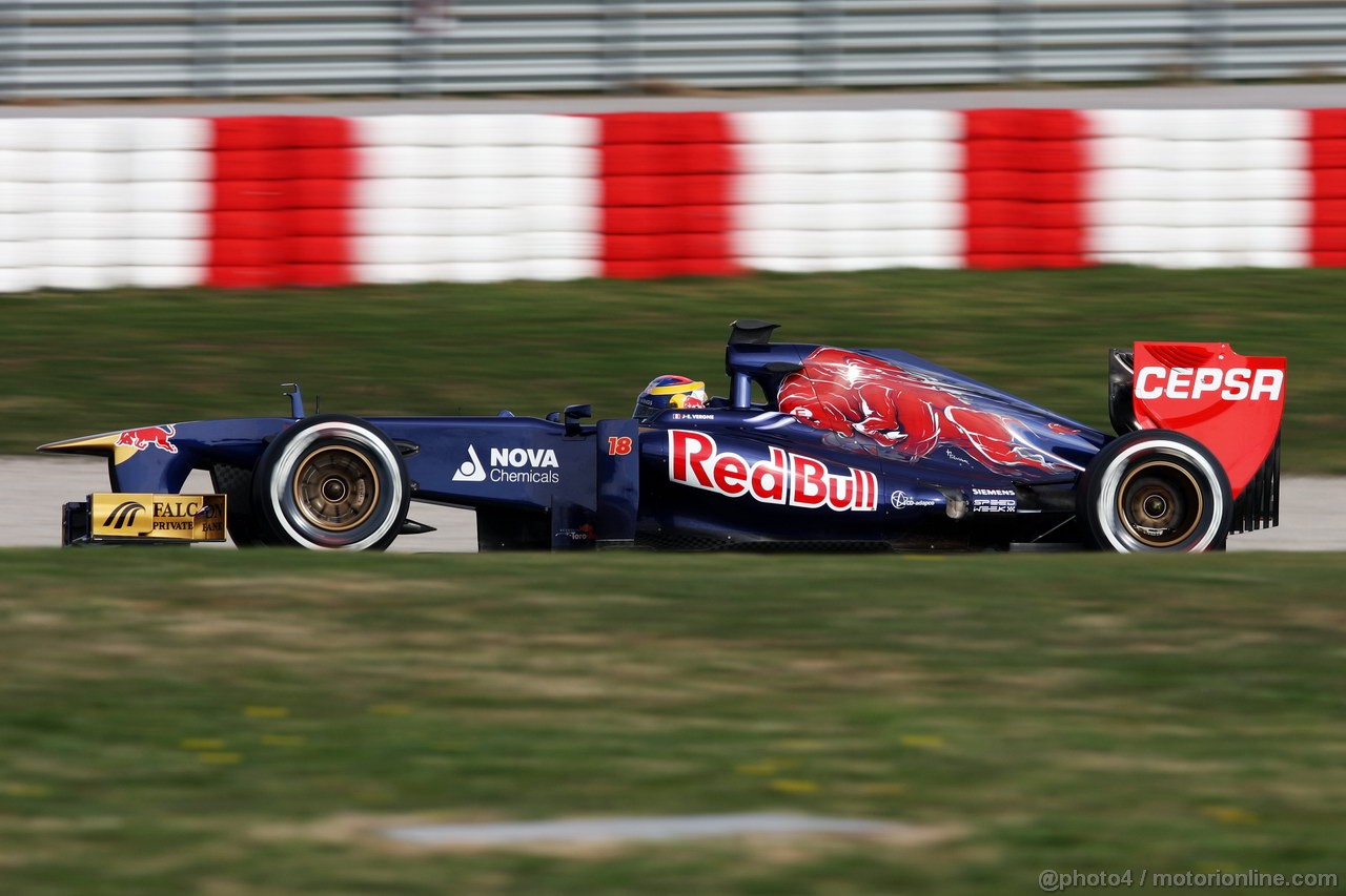 BARCELONA TEST MARZO 2013, Jean-Eric Vergne (FRA) Scuderia Toro Rosso STR8.
02.03.2013. 