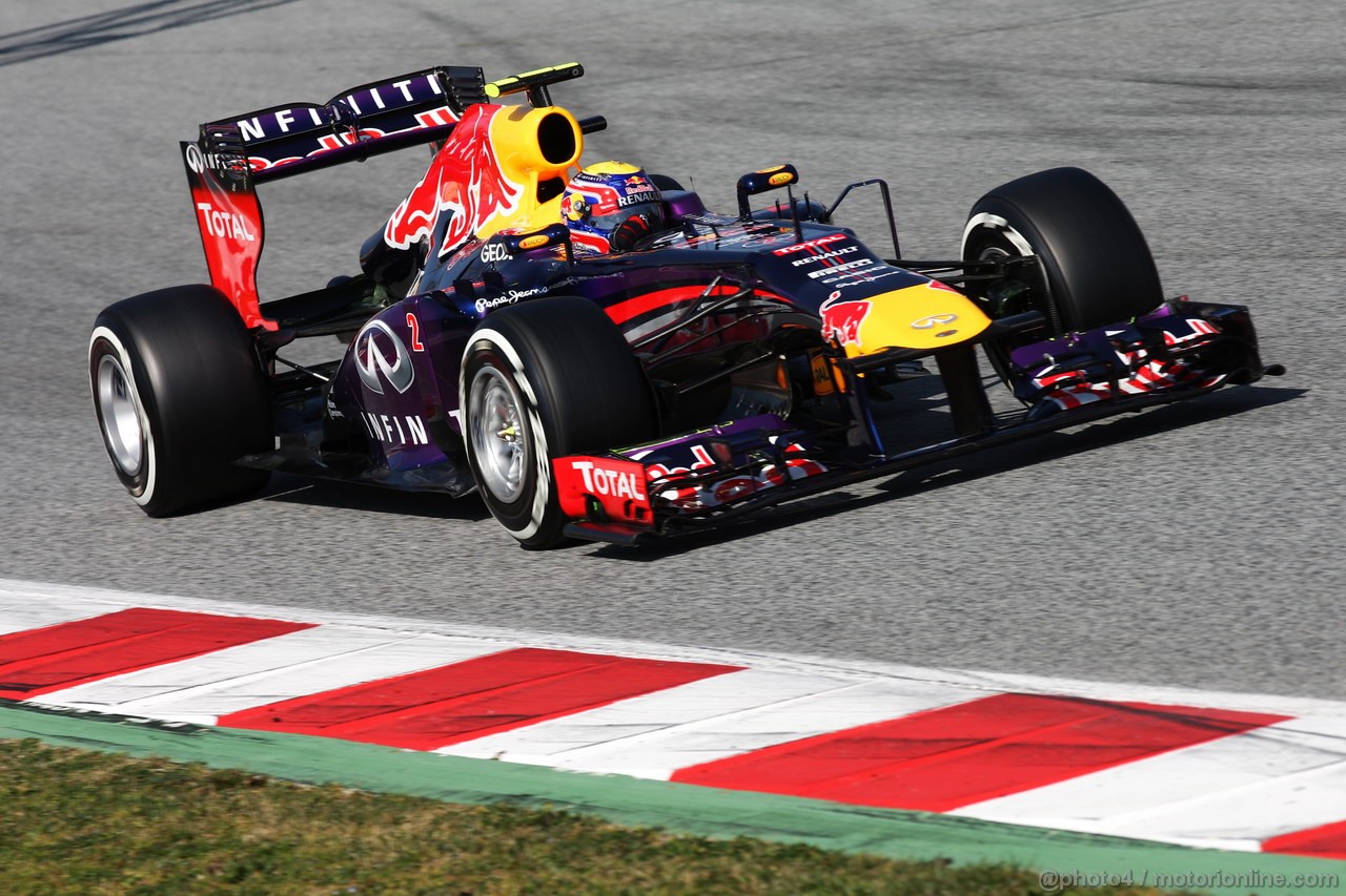 BARCELONA TEST MARZO 2013, Mark Webber (AUS) Red Bull Racing RB9.
02.03.2013. 