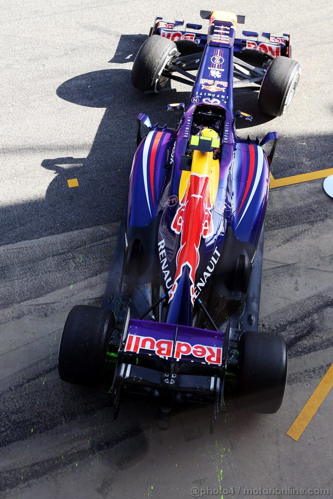 BARCELONA TEST MARZO 2013, Mark Webber (AUS) Red Bull Racing RB9 leaves the pits.
02.03.2013. 