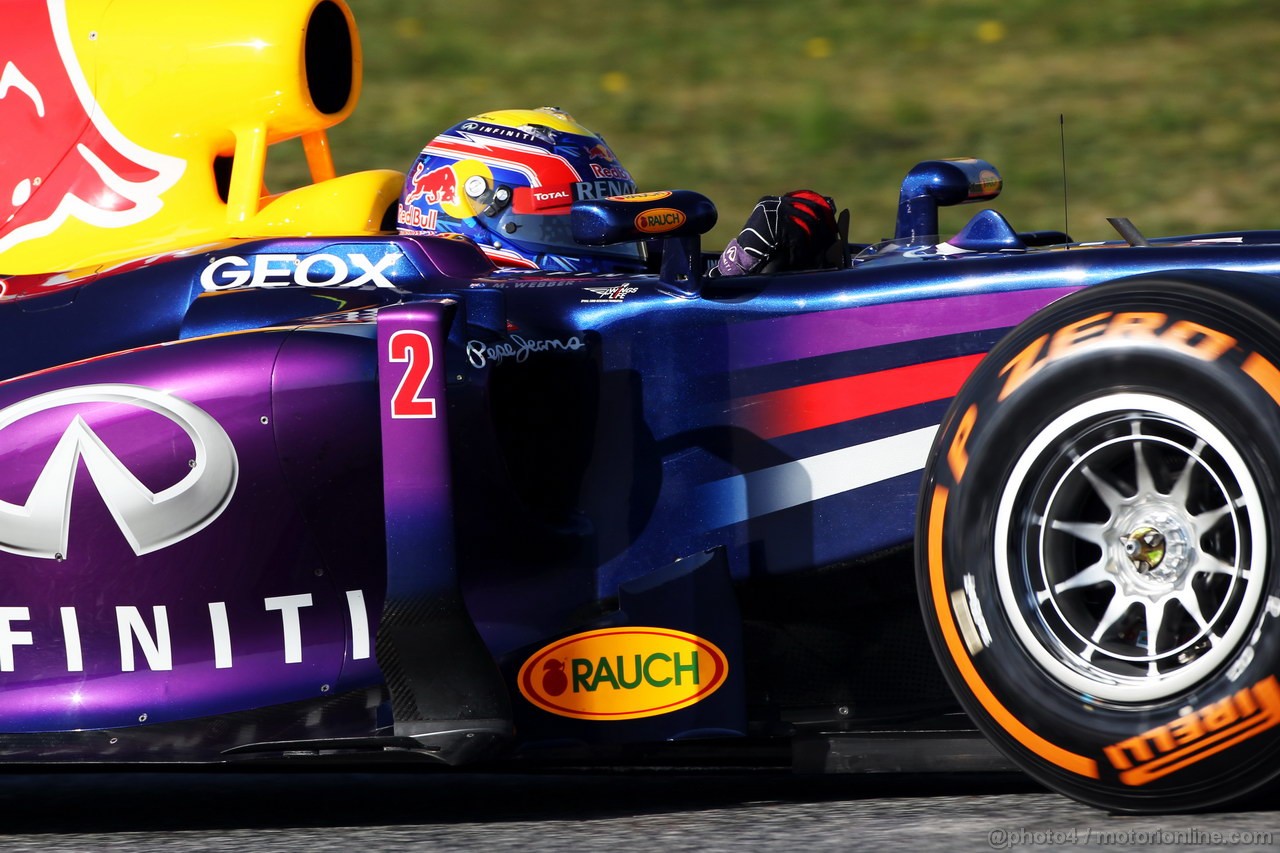 BARCELONA TEST MARZO 2013, Mark Webber (AUS) Red Bull Racing RB9.
02.03.2013. 