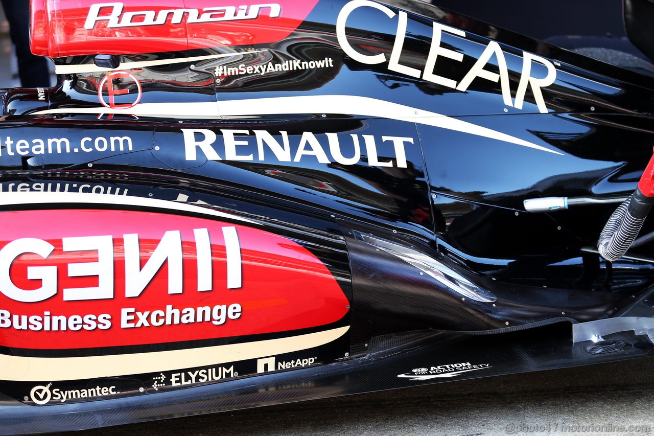 BARCELONA TEST MARZO 2013, Lotus F1 E21 sidepod e exhaust.
02.03.2013. 