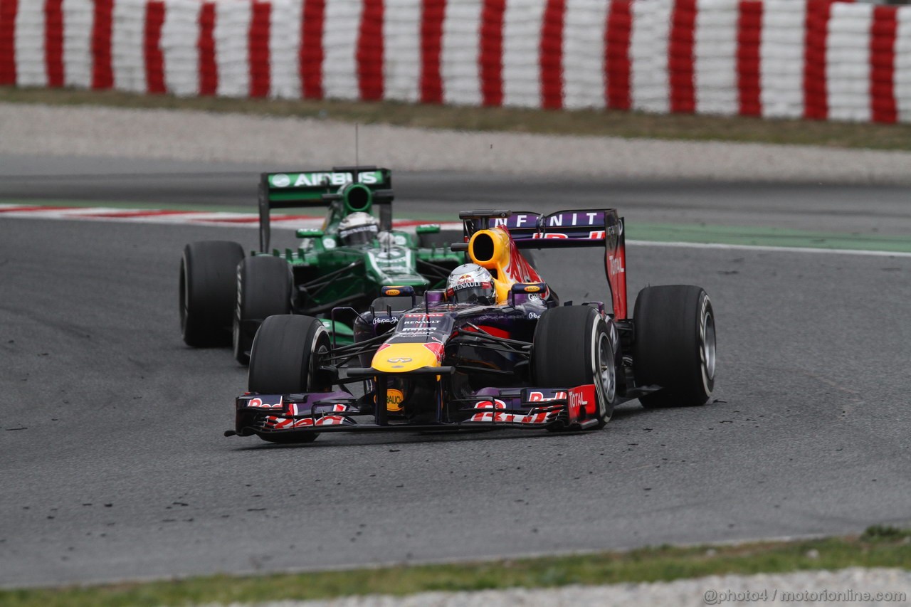 BARCELONA TEST MARZO 2013, Sebastian Vettel (GER) Red Bull Racing RB9 