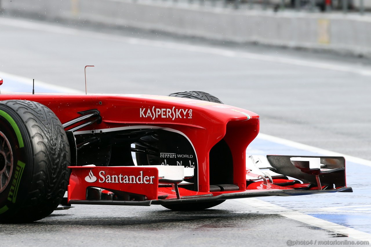 BARCELONA TEST MARZO 2013, Ferrari F138 front wing e nosecone.
01.03.2013. 