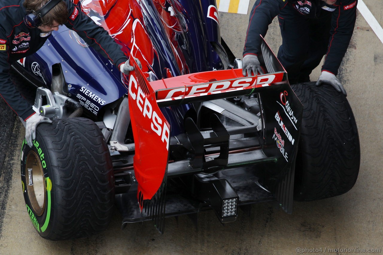 BARCELONA TEST MARZO 2013, Scuderia Toro Rosso STR8 rear wing.
01.03.2013. 