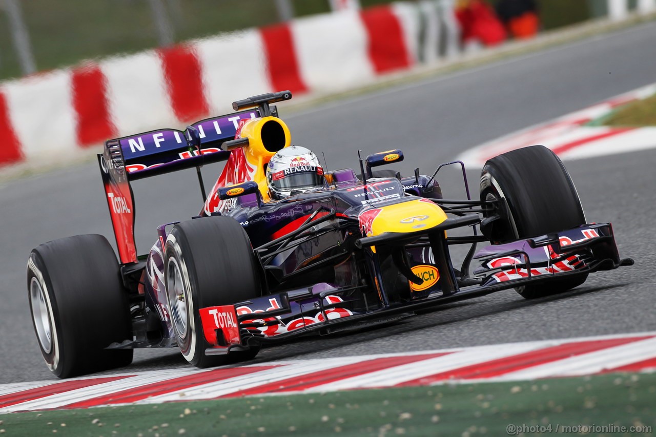 BARCELONA TEST MARZO 2013, Sebastian Vettel (GER) Red Bull Racing RB9.
01.03.2013. 