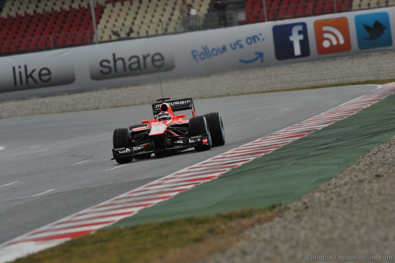 BARCELONA TEST MARZO 2013, Max Chilton (GBR) Marussia F1 Team MR02.
01.03.2013. 