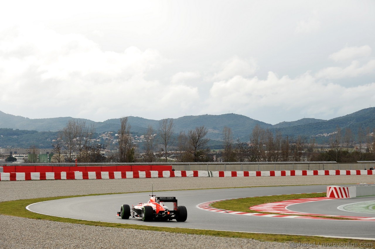 BARCELONA TEST MARZO 2013, Max Chilton (GBR) Marussia F1 Team MR02.
01.03.2013. 