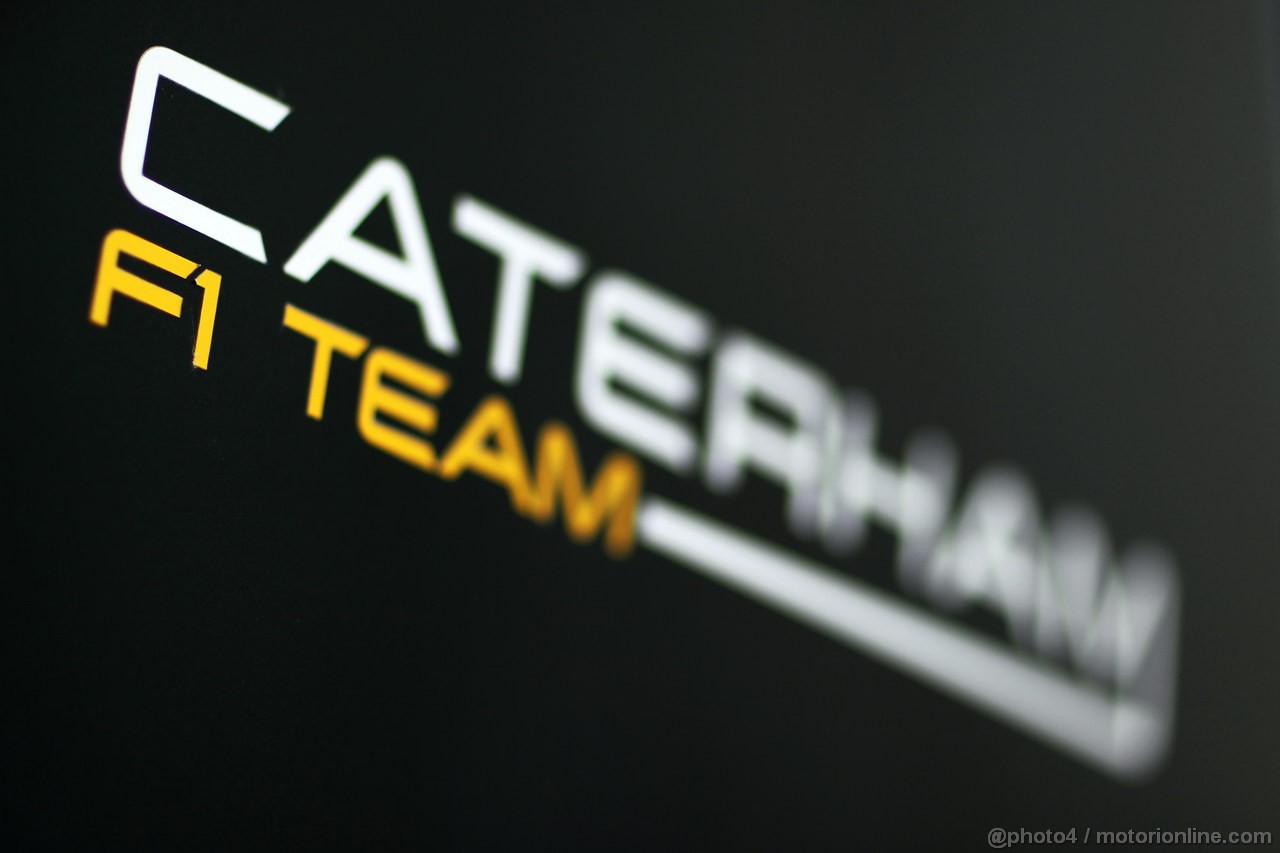 BARCELONA TEST MARZO 2013, Caterham F1 Team logo.
01.03.2013. 