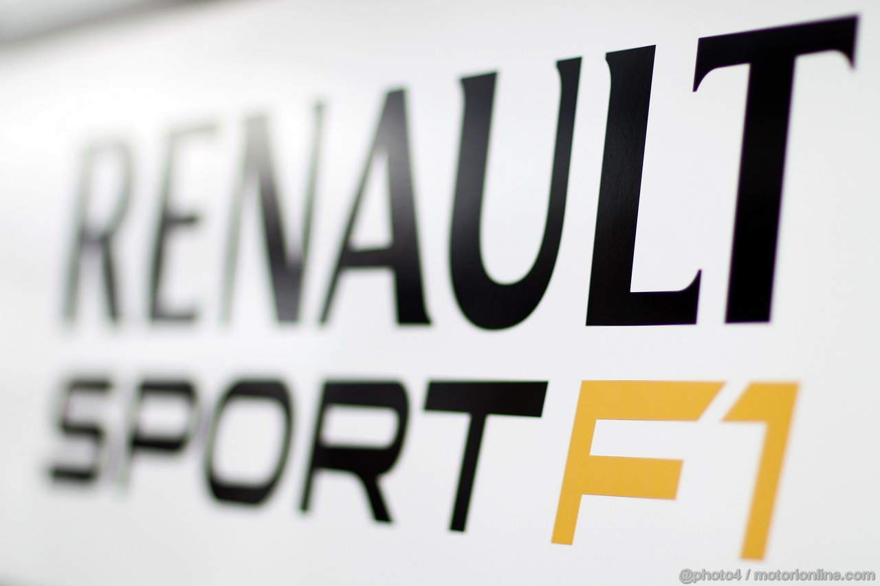 BARCELONA TEST MARZO 2013, Renault Sport F1 logo.
01.03.2013. 