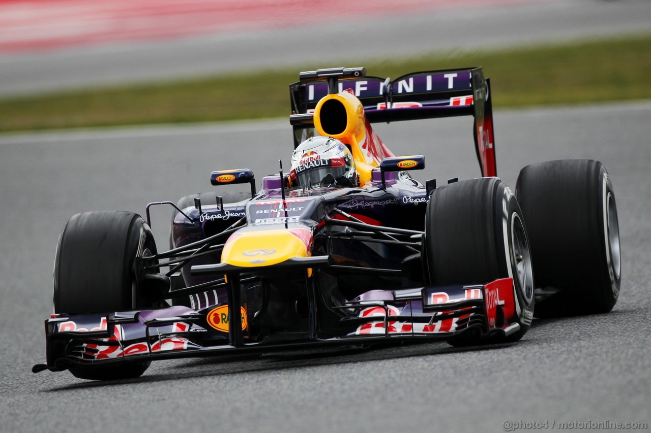 BARCELONA TEST MARZO 2013, Sebastian Vettel (GER) Red Bull Racing RB9.
01.03.2013. 