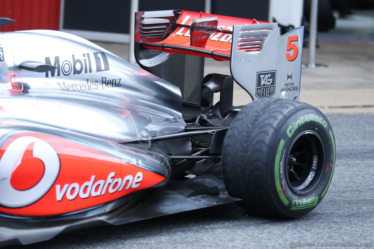 BARCELONA TEST MARZO 2013, McLaren MP4-28 rear wing e rear suspension.
01.03.2013. 