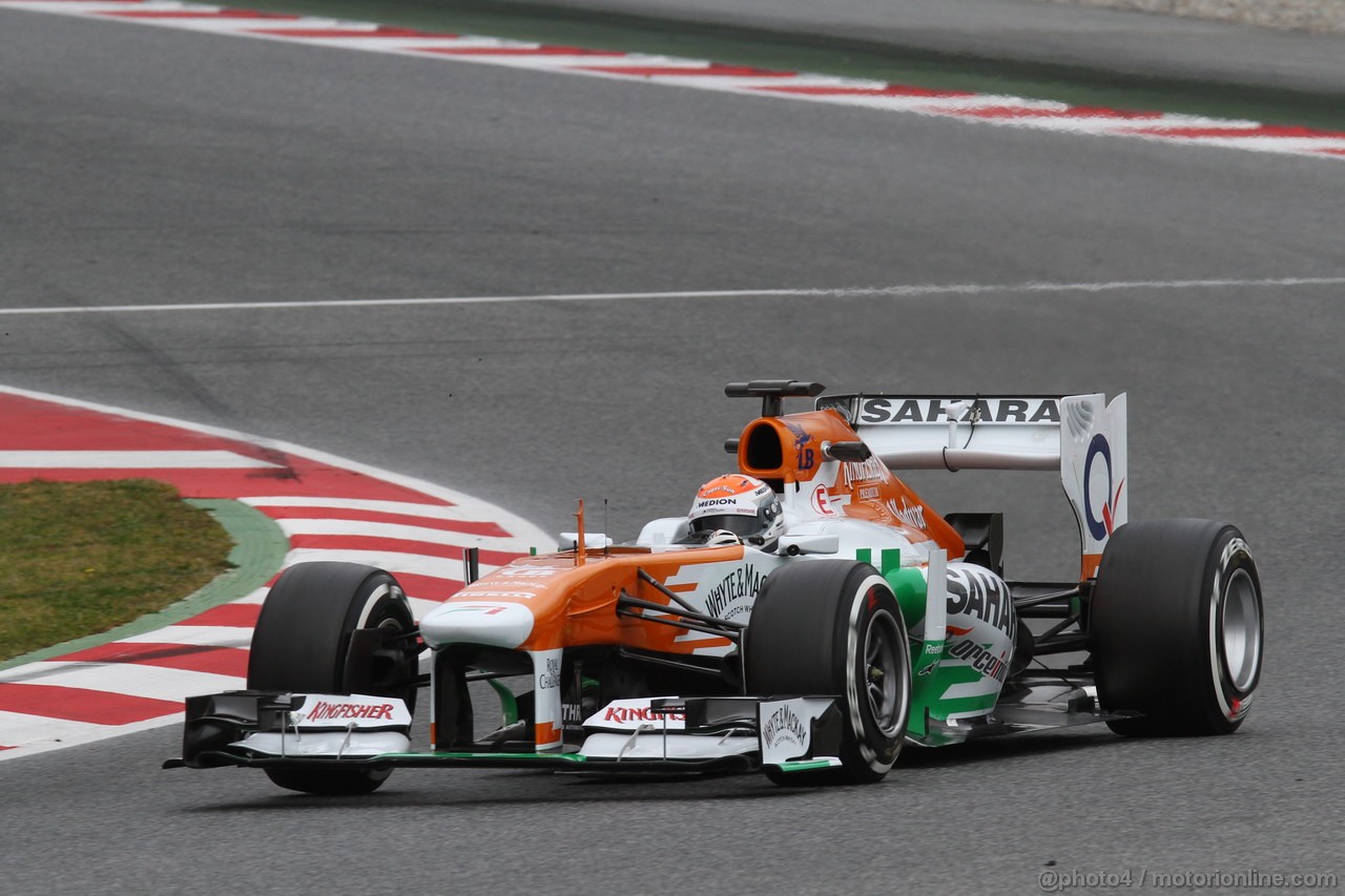 BARCELONA TEST MARZO 2013, Adrian Sutil (GER) Sahara Force India VJM06.
01.03.2013. 