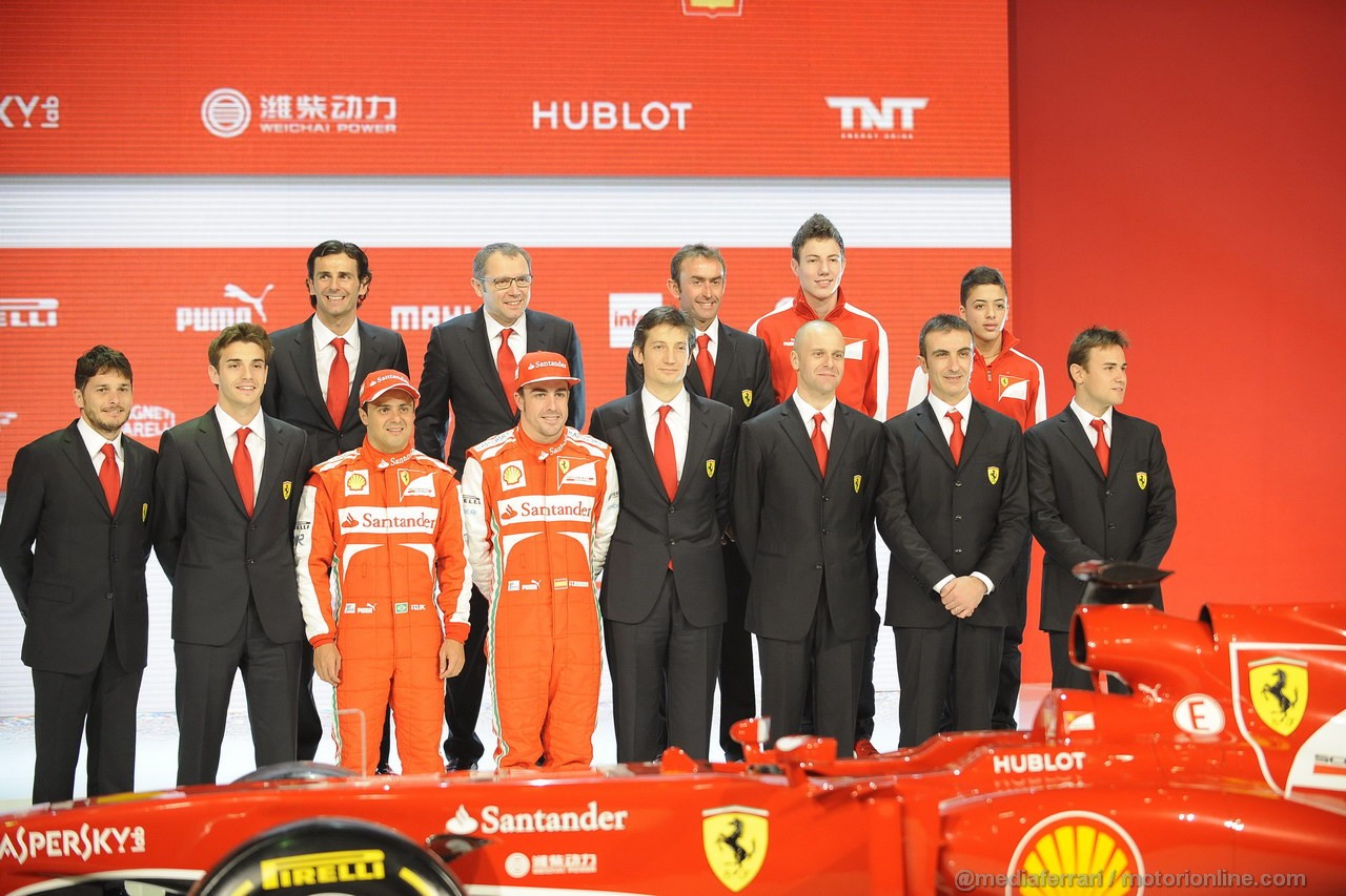 FERRARI F138, FIORANO 01/02/2013 - PRESENTAZIONE FERRARI F138 - 
 FOTO STUDIO COLOMBO 