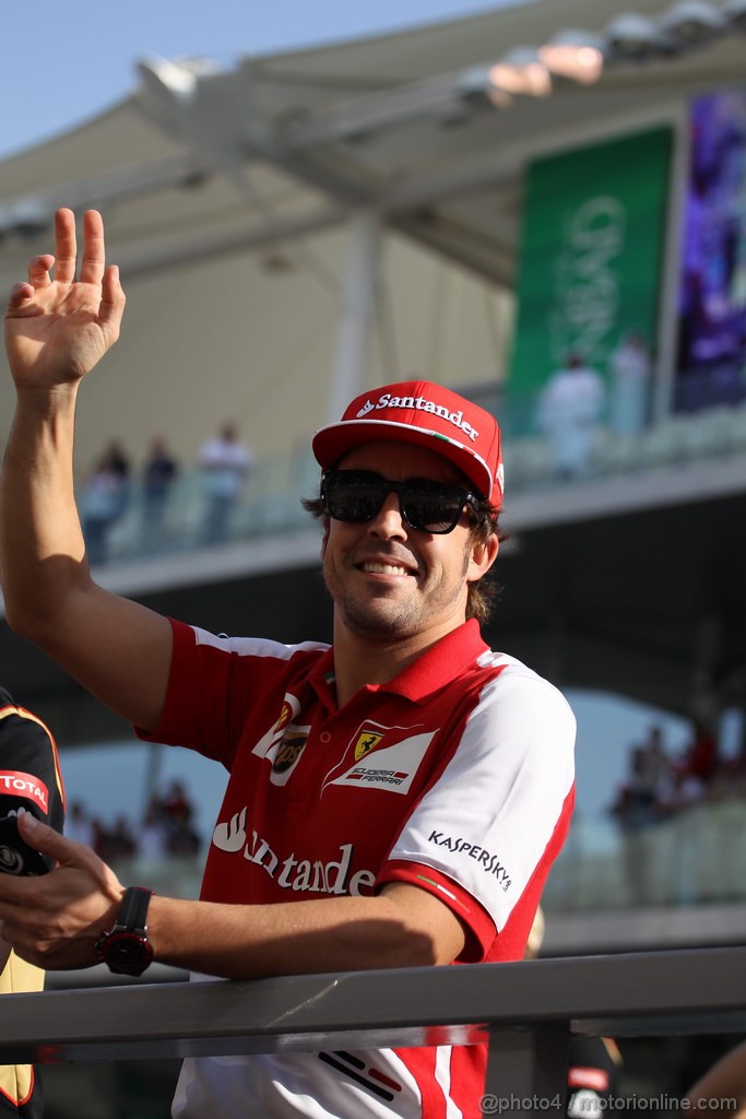 GP ABU DHABI, 03.11.2013- Fernando Alonso (ESP) Ferrari F138 
