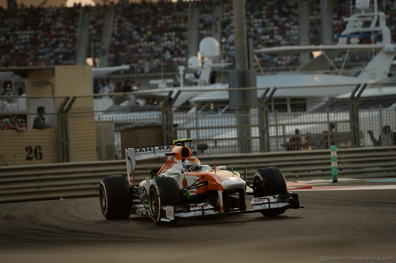 GP ABU DHABI, 03.11.2013- Gara: Adrian Sutil (GER), Sahara Force India F1 Team VJM06 