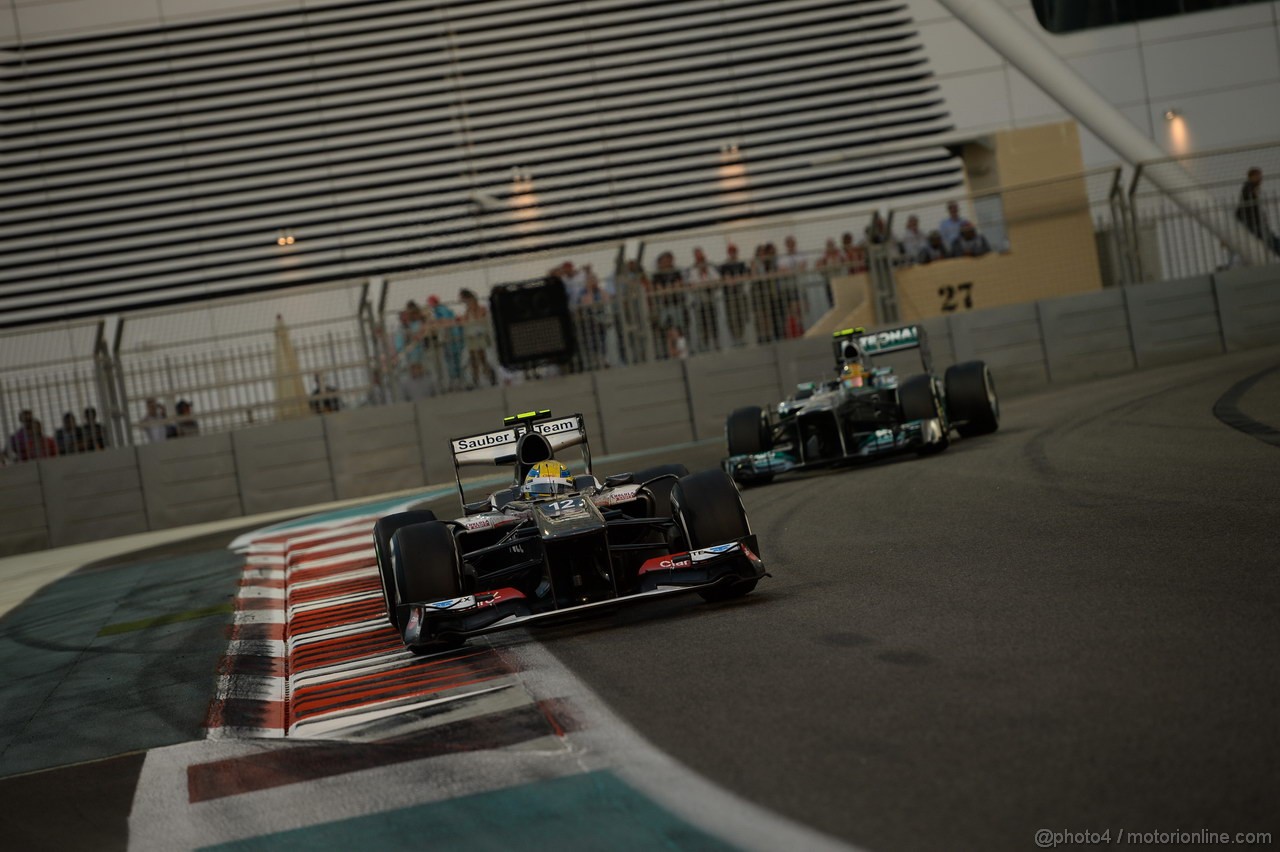 GP ABU DHABI, 03.11.2013- Gara: Esteban Gutierrez (MEX), Sauber F1 Team C32 