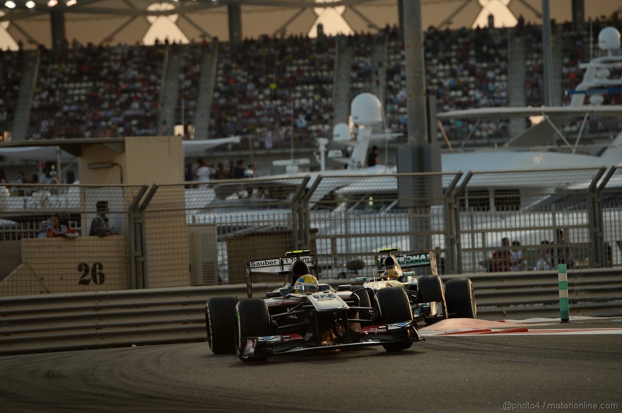 GP ABU DHABI, 03.11.2013- Gara: Esteban Gutierrez (MEX), Sauber F1 Team C32 