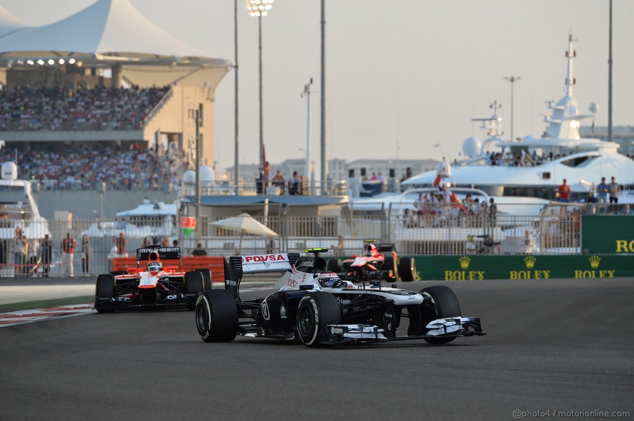 GP ABU DHABI, 03.11.2013- Gara: Valtteri Bottas (FIN), Williams F1 Team FW35 