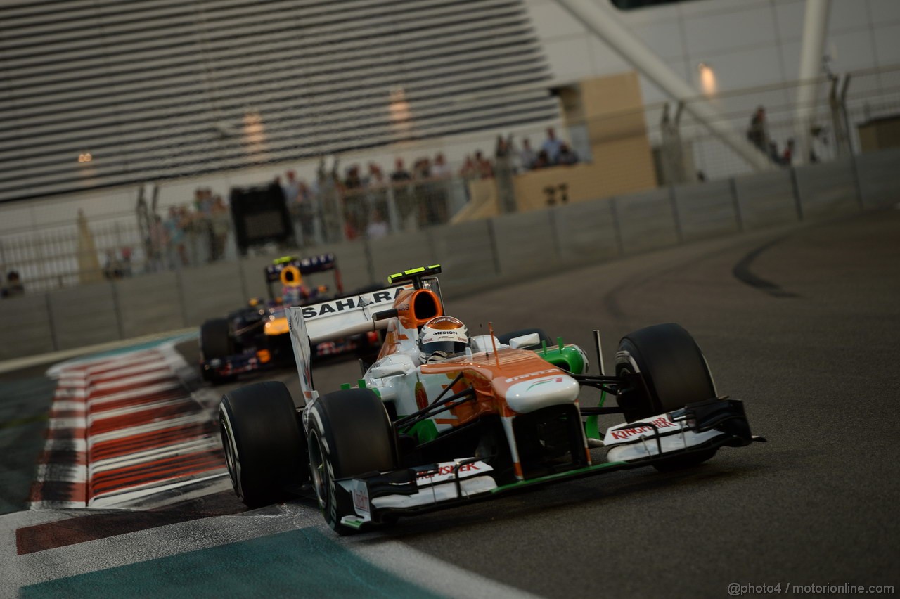 GP ABU DHABI, 03.11.2013- Gara: Adrian Sutil (GER), Sahara Force India F1 Team VJM06 