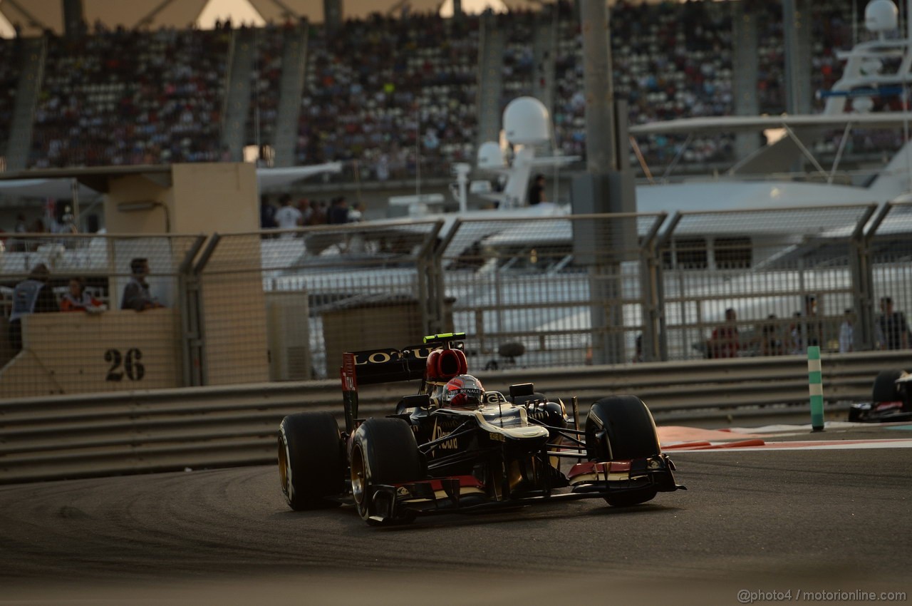 GP ABU DHABI, 03.11.2013- Gara: Romain Grosjean (FRA) Lotus F1 Team E21 