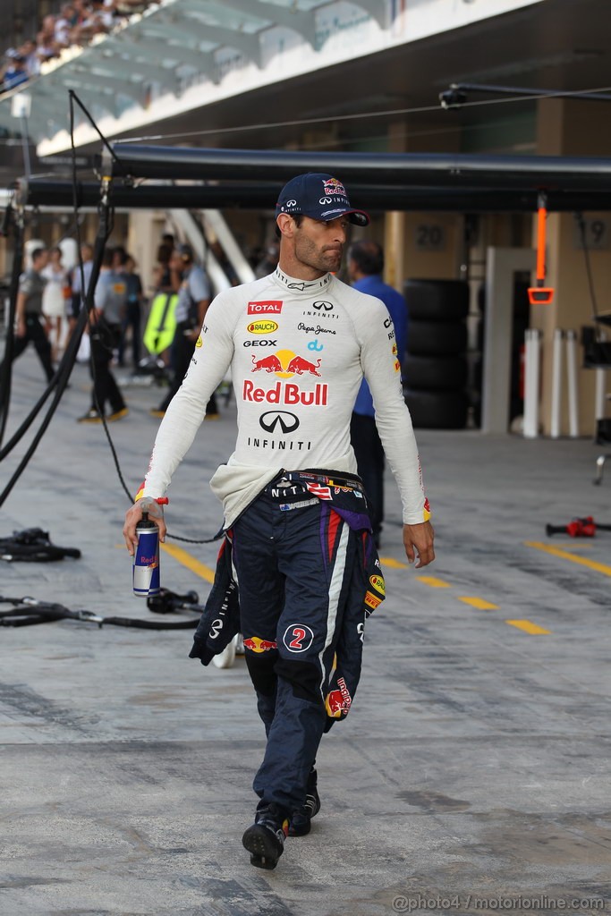 GP ABU DHABI, 03.11.2013- Gara, Mark Webber (AUS) Red Bull Racing RB9