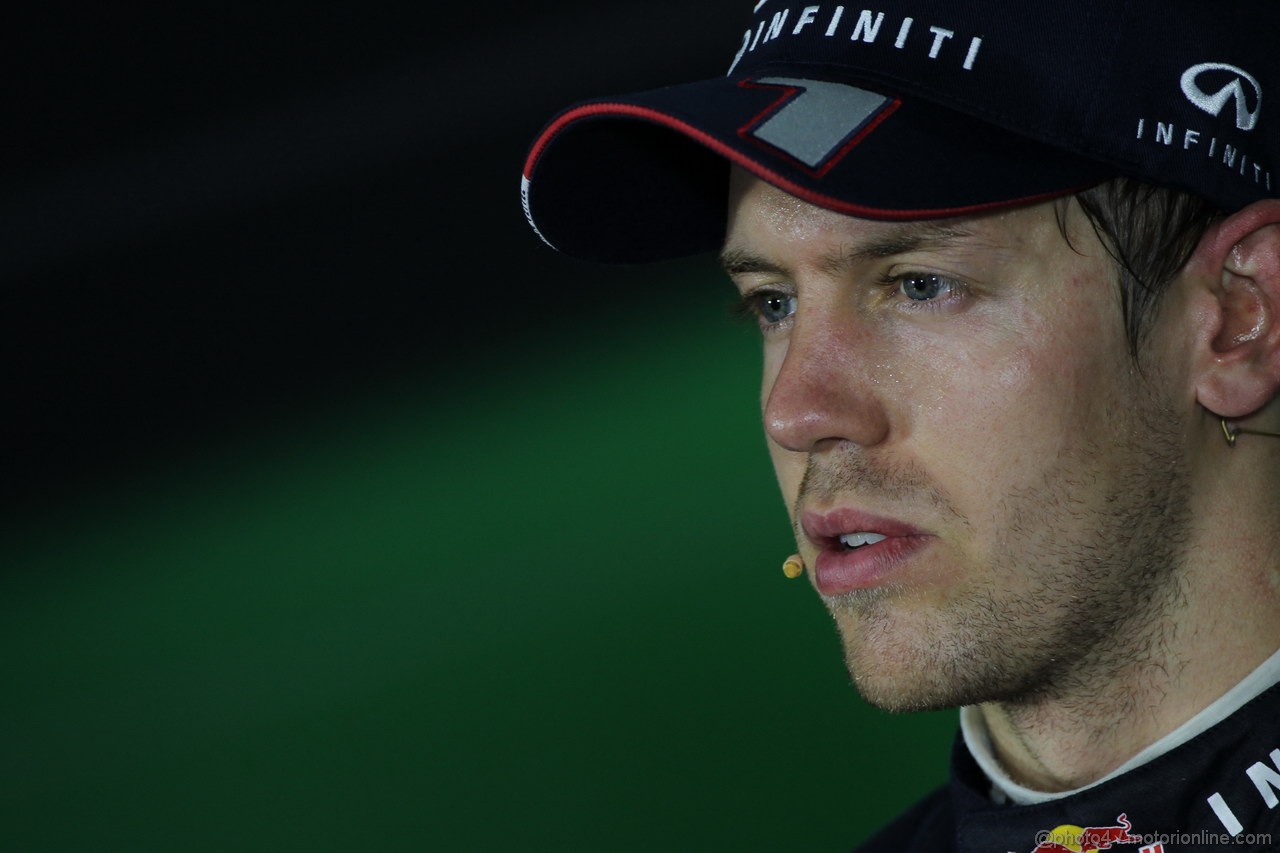 GP ABU DHABI, 03.11.2013- After Gara Press Conference,  Sebastian Vettel (GER) Red Bull Racing RB9