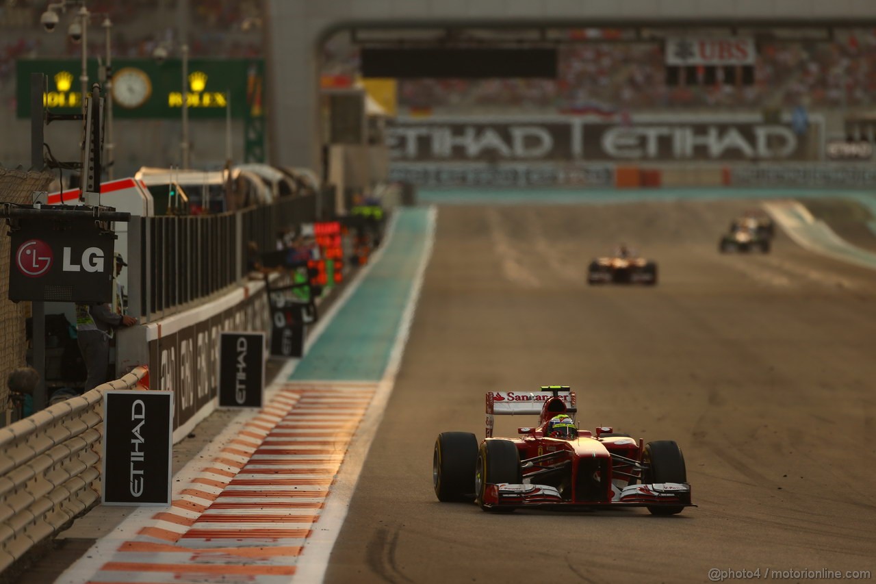 GP ABU DHABI, 03.11.2013- Gara, Felipe Massa (BRA) Ferrari F138