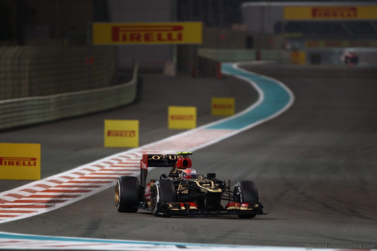 GP ABU DHABI, 03.11.2013- Gara, Romain Grosjean (FRA) Lotus F1 Team E213