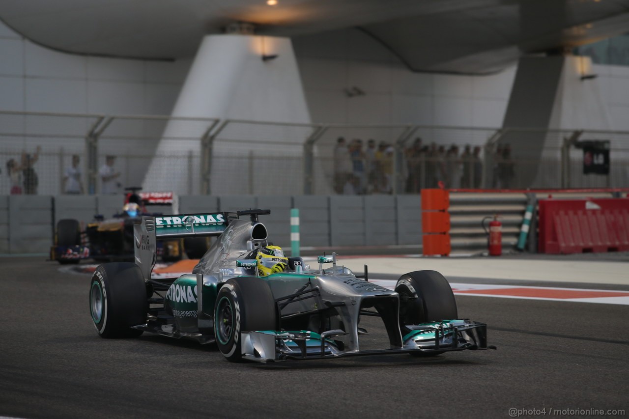 GP ABU DHABI, 03.11.2013- Gara, Nico Rosberg (GER) Mercedes AMG F1 W04