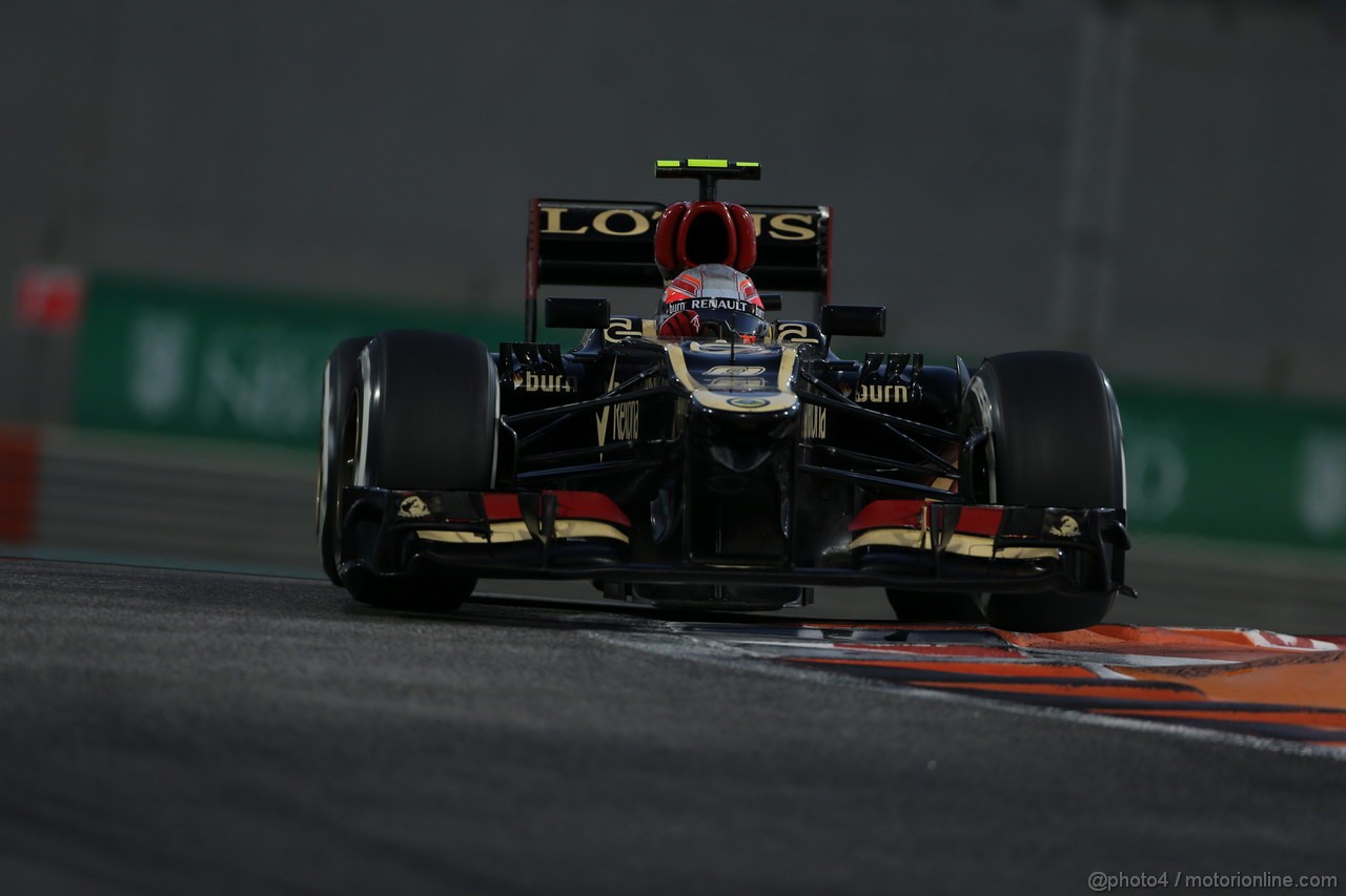 GP ABU DHABI, 03.11.2013- Gara, Romain Grosjean (FRA) Lotus F1 Team E213