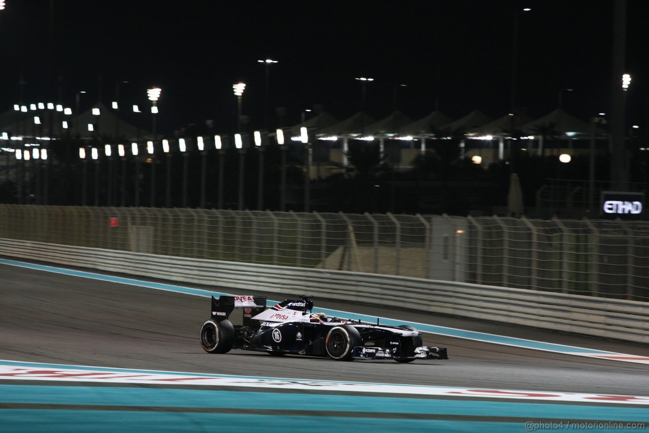 GP ABU DHABI, 03.11.2013- Gara, Pastor Maldonado (VEN) Williams F1 Team FW35