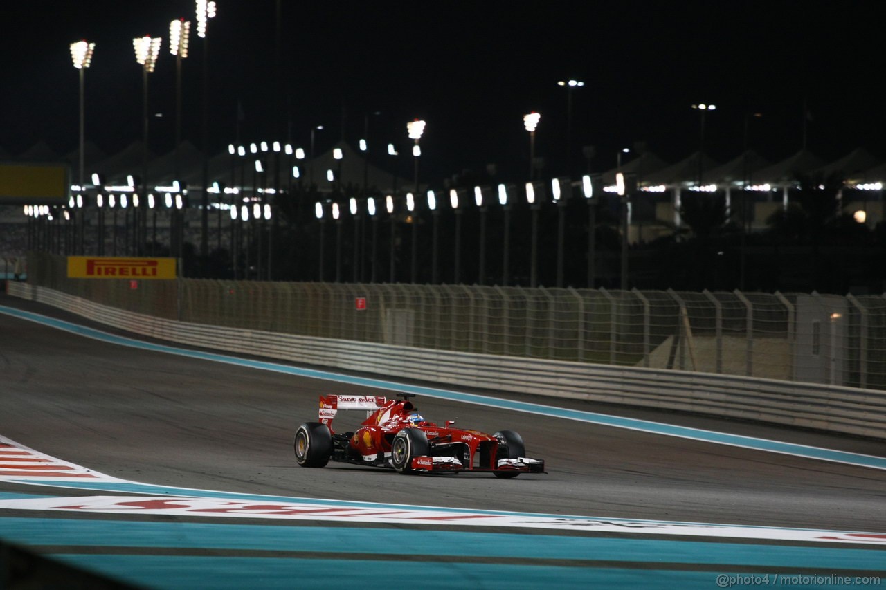 GP ABU DHABI, 03.11.2013- Gara, Fernando Alonso (ESP) Ferrari F138