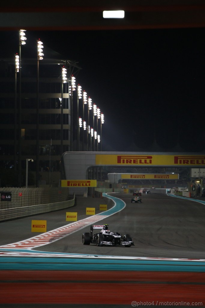 GP ABU DHABI, 03.11.2013- Gara, Valtteri Bottas (FIN), Williams F1 Team FW35