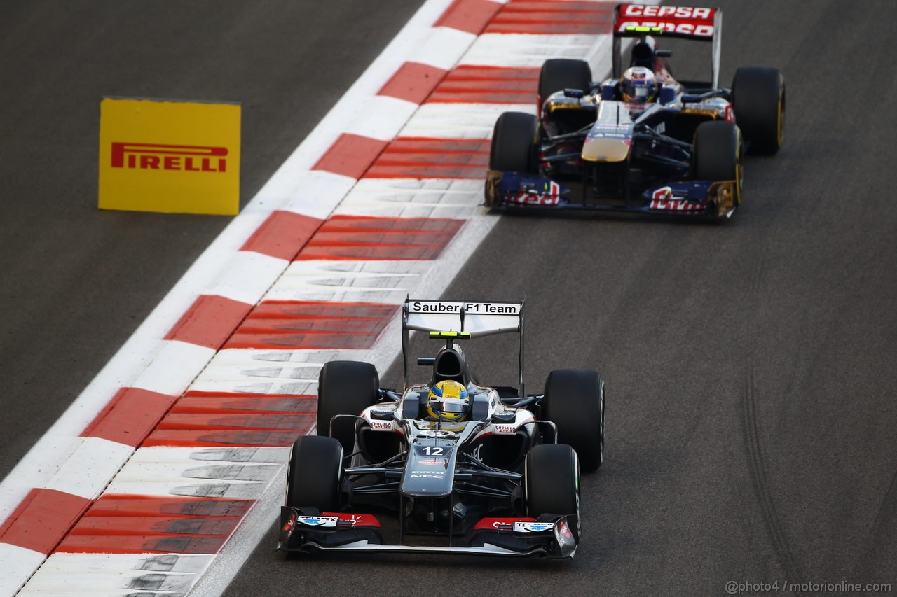 GP ABU DHABI, 03.11.2013- Gara, Esteban Gutierrez (MEX), Sauber F1 Team C32
