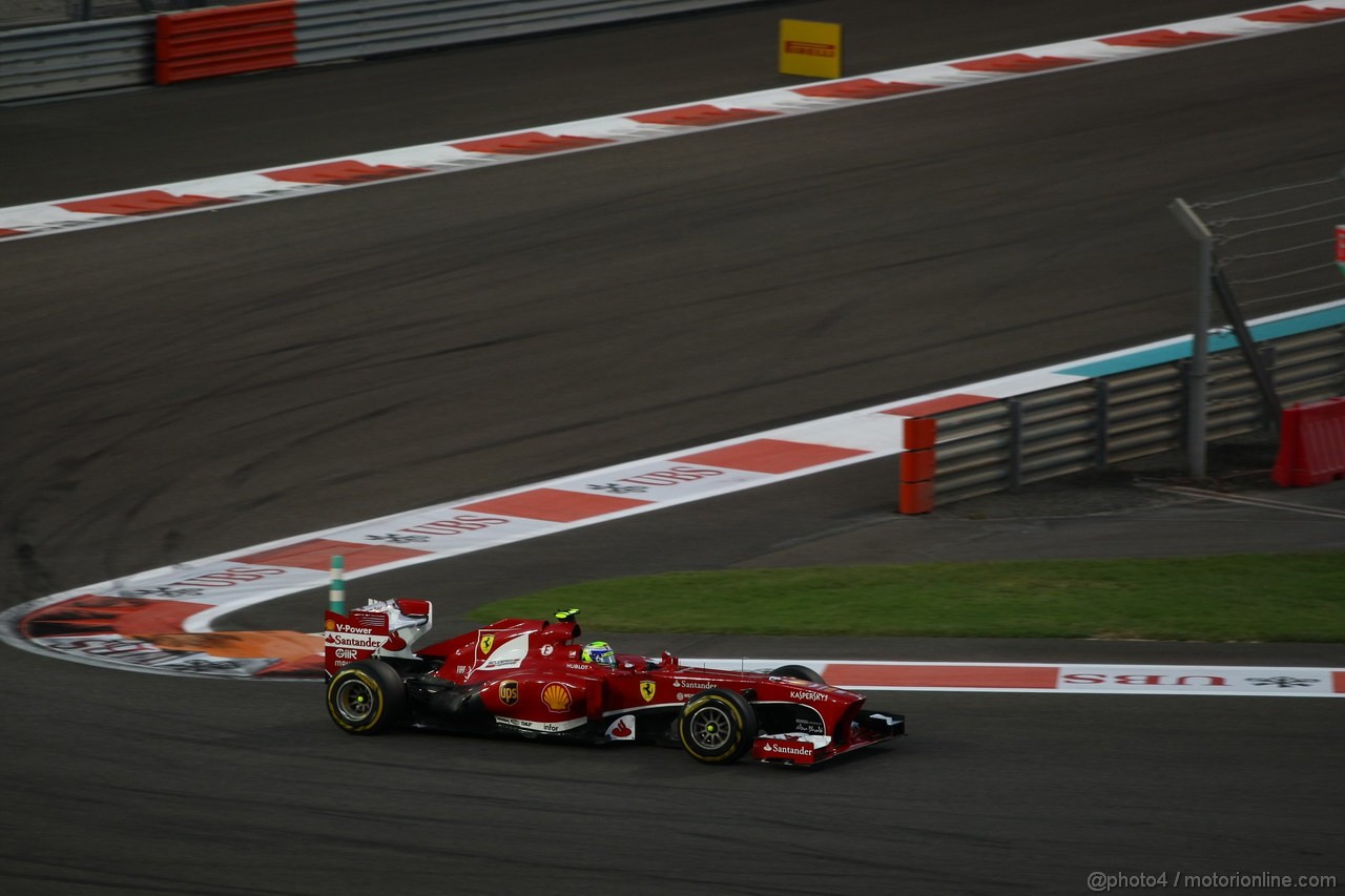 GP ABU DHABI, 03.11.2013- Gara, Felipe Massa (BRA) Ferrari F138