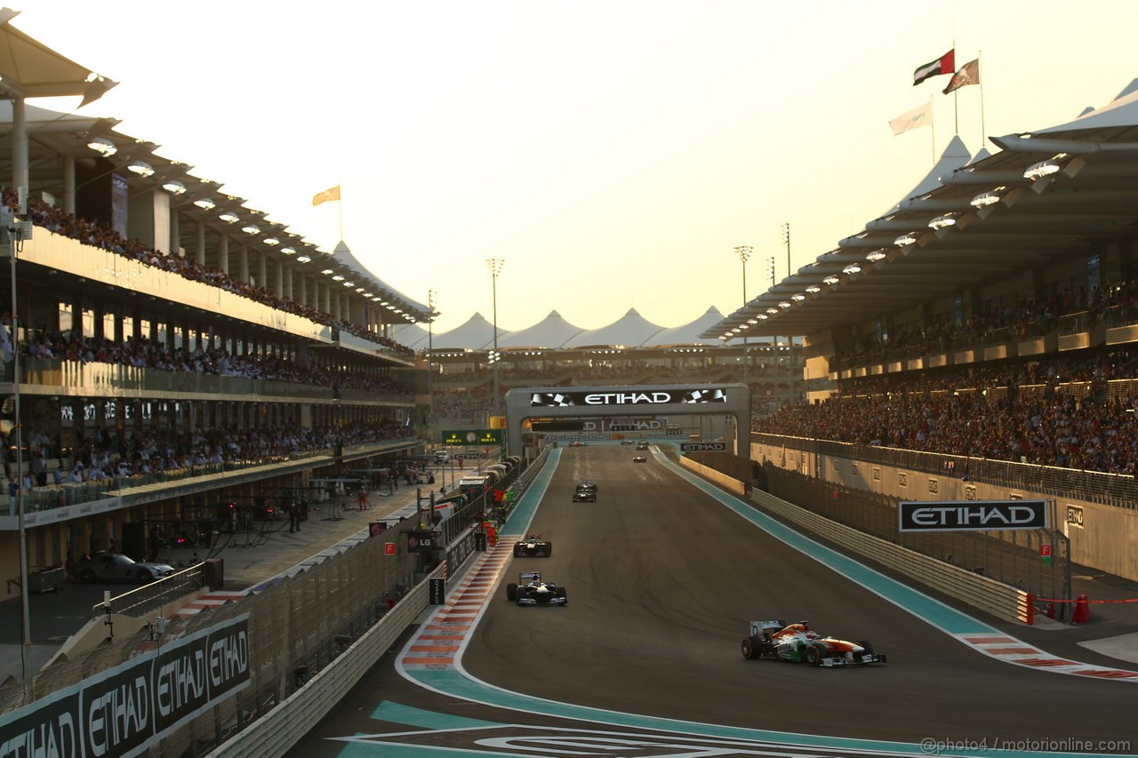 GP ABU DHABI, 03.11.2013- Gara, Paul di Resta (GBR) Sahara Force India F1 Team VJM06