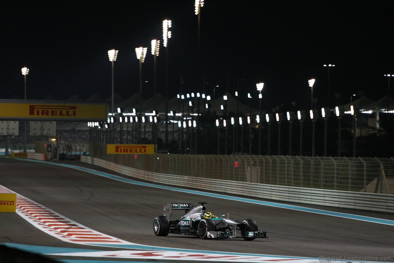 GP ABU DHABI, 03.11.2013- Gara, Nico Rosberg (GER) Mercedes AMG F1 W04