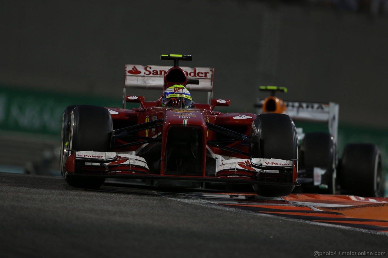 GP ABU DHABI, 03.11.2013- Gara, Felipe Massa (BRA) Ferrari F138