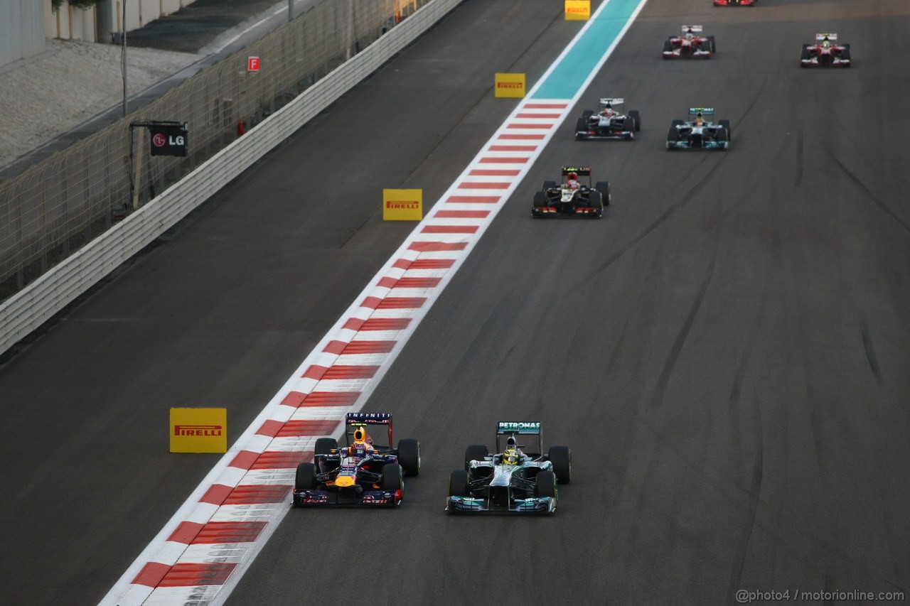 GP ABU DHABI, 03.11.2013- Gara, Mark Webber (AUS) Red Bull Racing RB9