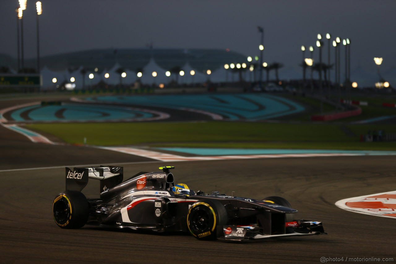 GP ABU DHABI, 03.11.2013- Gara, Esteban Gutierrez (MEX), Sauber F1 Team C32
