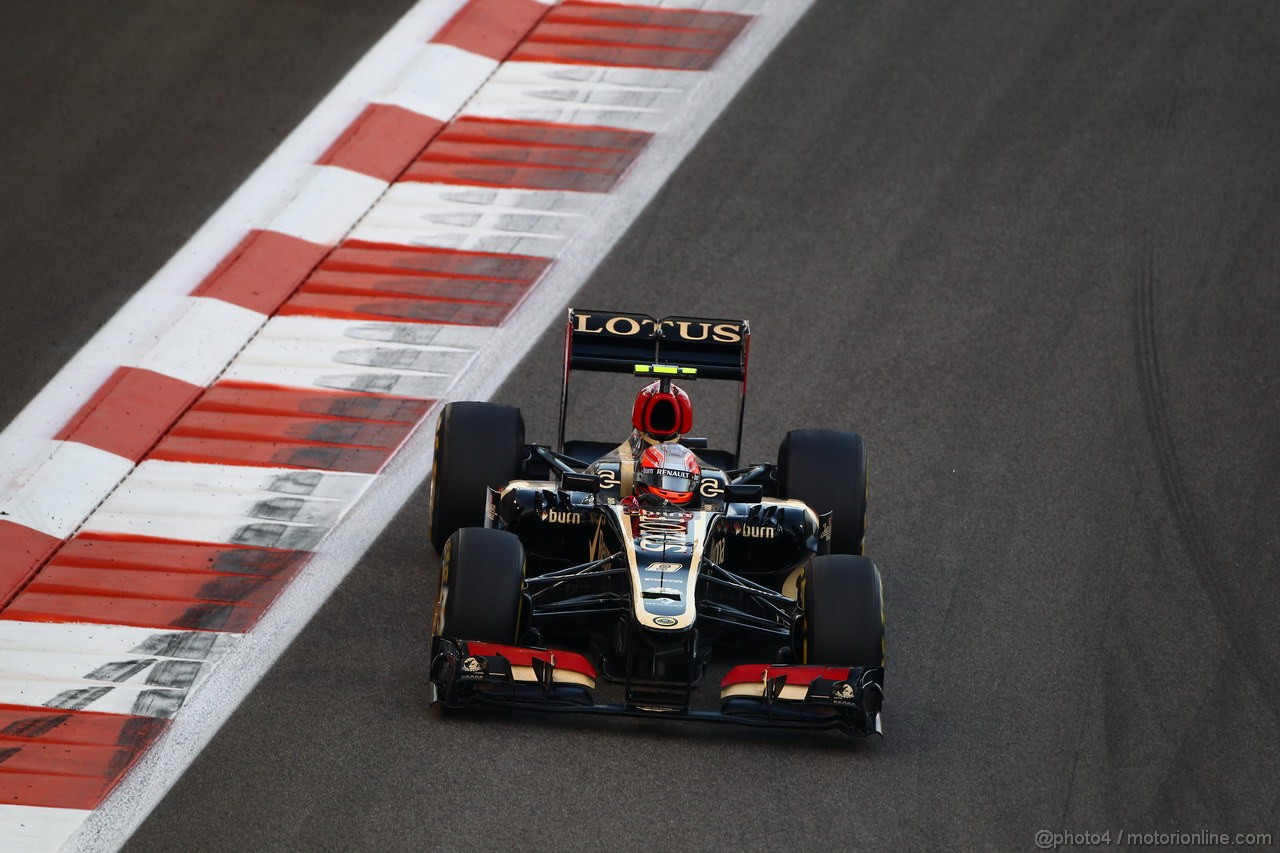 GP ABU DHABI, 03.11.2013- Gara, Romain Grosjean (FRA) Lotus F1 Team E213