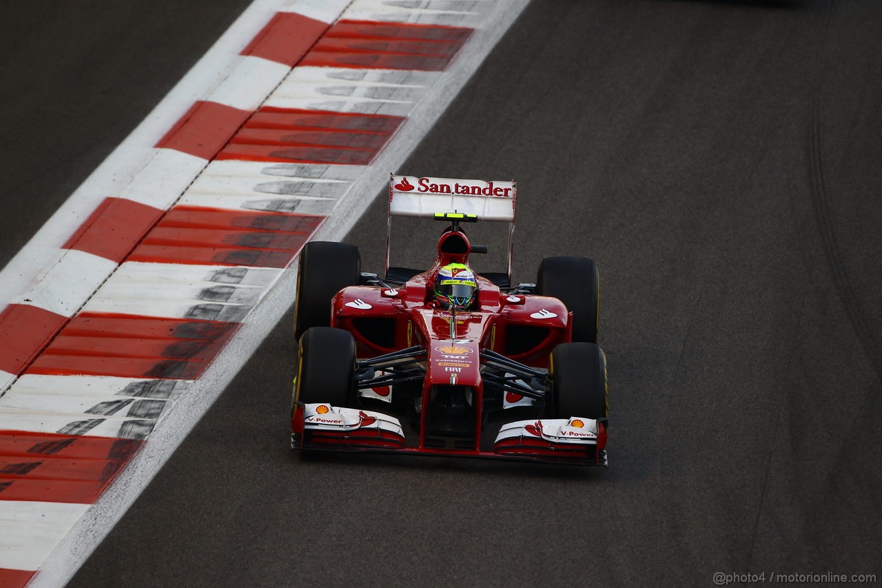 GP ABU DHABI, 03.11.2013- Gara, Felipe Massa (BRA) Ferrari F138