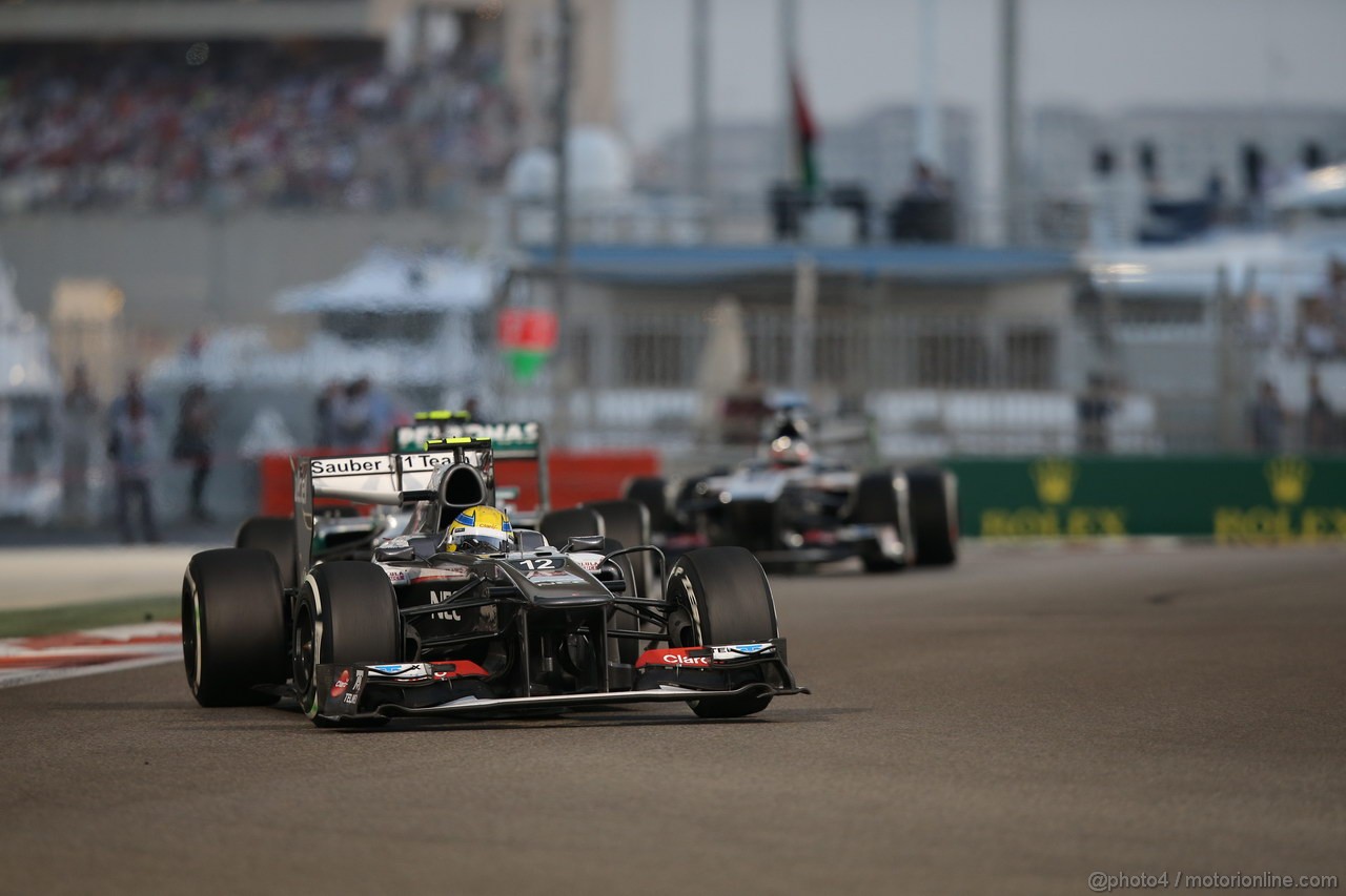 GP ABU DHABI, 03.11.2013- Gara, Esteban Gutierrez (MEX), Sauber F1 Team C32