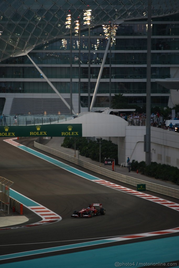 GP ABU DHABI, 03.11.2013- Gara, Fernando Alonso (ESP) Ferrari F138