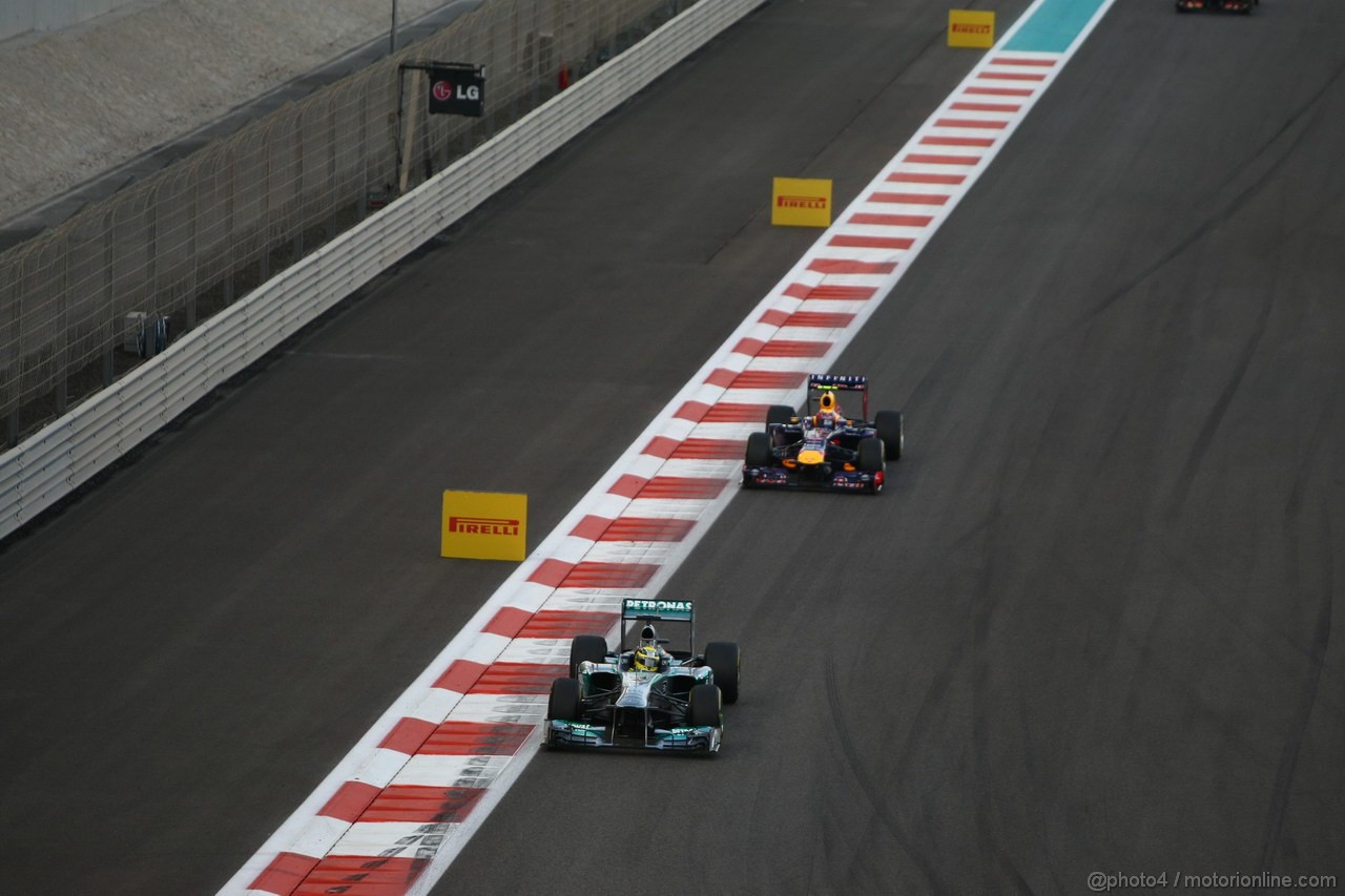 GP ABU DHABI, 03.11.2013- Gara, Nico Rosberg (GER) Mercedes AMG F1 W04