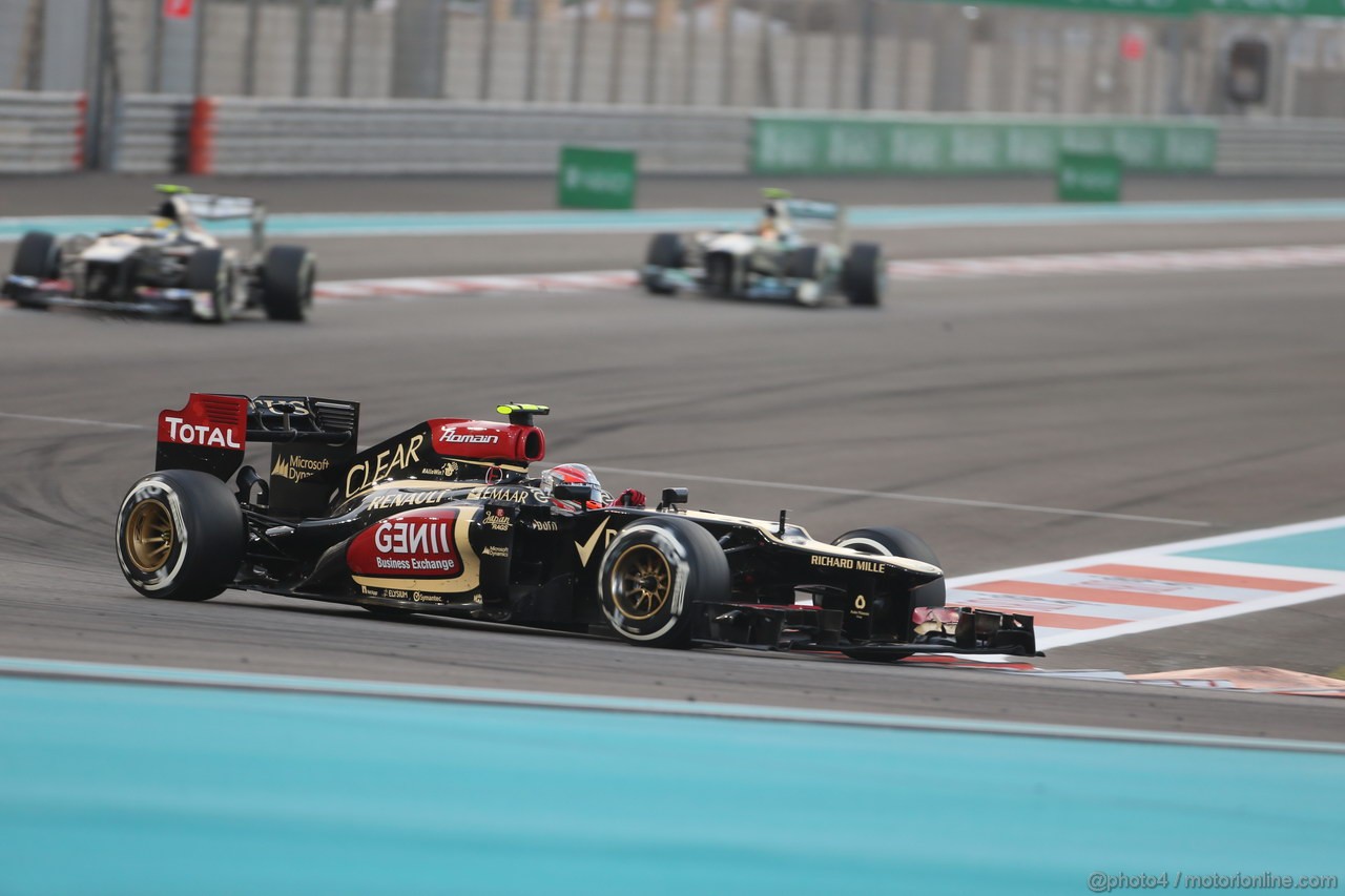 GP ABU DHABI, 03.11.2013- Gara, Romain Grosjean (FRA) Lotus F1 Team E213